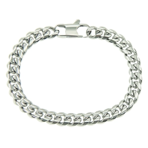 Hip Hop Minimalist Titanium Steel Cuban Link Bracelet For Men Women Vintage Polished Curb Chain Bracelet Unisex Fashion Jewelry