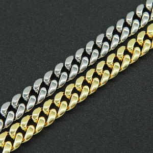Bracelets à maillons cubains hip hop en or et argent avec fermoir papillon en diamants