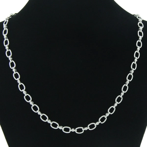 Collana e Bracciale a Catena a O in Acciaio Inossidabile Minimalista per Uomo Donna Catena a Maglie Lucida Gioielli