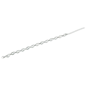 Collana in acciaio al titanio lucido con design minimalista a maglie ad ancora