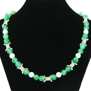 Ins Stil Stacheldraht Künstliche Perlen Patchwork Halskette Grüne Kunststein Beaded Hip Hop Streetwear Choker Für Damen Herren Punk Schmuck