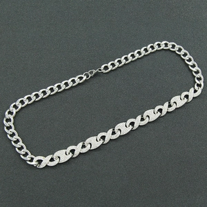 Collier à maillons cubains pour hommes et femmes avec boucles infinies en strass