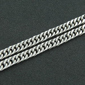 Curb chain necklace for men and women with silver star pendant in hip hop style
