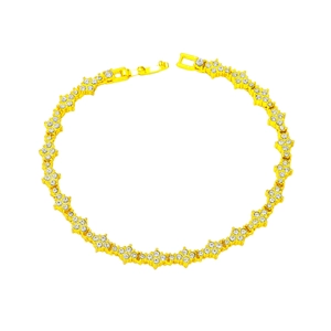 Bracelet Tennis en Alliage de Strass Hip Hop Branché Décoration Pavé Iced Out Chaîne Géométrique pour Homme Bijoux de Fête Cadeau