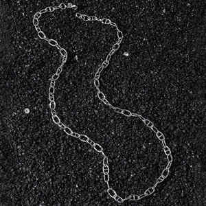 Hip Hop Stainless Steel Anchor Link Necklace For Men Women Streetwear Geometric Pig Nose Chain Polished Jewelry Accessory