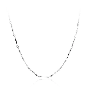 Minimalist S925 sterling silver twisted link necklace with elegant thin cable chain design