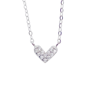 925 Sterling Silver Heart Pendant Necklace For Women Minimalist Inlaid Zirconia Clavicle Chain Fashion Jewelry Gift