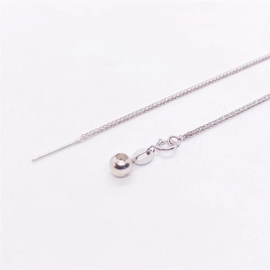 Détail de la chaîne Chopin en argent 925 avec fermoir mousqueton et perle de réglage