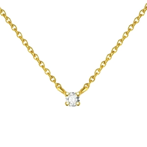 Elegant 925 sterling silver necklace with green zircon pendant on a gold O-chain