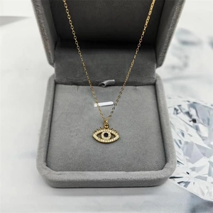 Collana con ciondolo occhio del diavolo blu in argento sterling S925 in portagioie
