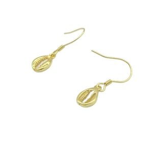 925 Sterling Silver Shell Ear Hook Earrings Gold Silver Plated Cowrie Shell Drop Earrings Ocean Sea Jewelry For Women