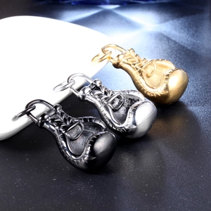 Roestvrijstalen bokshandschoen hangers voor heren in goud, zilver en zwart