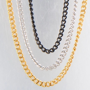 Polished Stainless Steel O-Chain Necklace For Men Sporty Versatile Neck Accessory Silver Gold Black Color Jewelry Gift