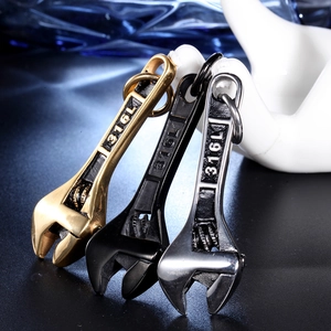 316L Stainless Steel Wrench Pendant For Men Punk Industrial Style Spanner Shape Pendant Only (Without Chain) Jewelry Gift