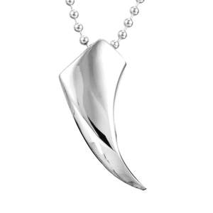 Vintage Stainless Steel Wolf Tooth Pendant Necklace For Men Cool Punk Tribal Animal Horn Silver Polished Jewelry Accessory
