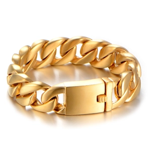 Herren Edelstahl Panzerkette Armband Hip Hop Curb Chain Mode Schmuck Schweres Poliertes Metall Handkette Für Männer Geschenk