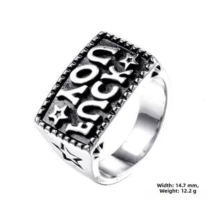 Detail eines Vintage Glücksstern Rings mit 14,7mm Breite und 12,2g Gewichtsangabe