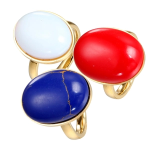 Chevalière Vintage en Acier Inoxydable pour Hommes Plaqué Or avec Grand Strass Ovale Incrusté Bijoux Punk de Fête Cadeau