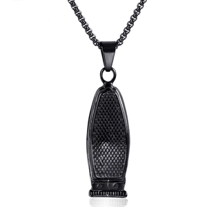 Collier Hip Hop Homme en Acier Titane Pendentif Forme Tondeuse à Cheveux Coiffeur Pendentif Seul Sans Chaîne Bijoux