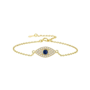 925 Sterling Silver Evil Eye Bracelet For Women Zirconia Inlaid Adjustable Chain Jewelry Gift Gold Rose Gold Silver