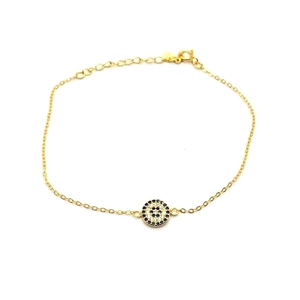 925 Sterling Silver Evil Eye Bracelet For Women Fashion Zirconia Inlaid Gold Rose Gold Silver Adjustable Chain Jewelry Gift