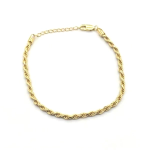 Solid 925 Sterling Silver Rope Chain Bracelet For Women Men Electroplated Minimalist Hip Hop Twist Chain Adjustable Jewelry Bracelet