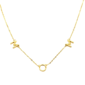 Élégant collier MOM en argent sterling 925 plaqué or avec une chaîne délicate et chic