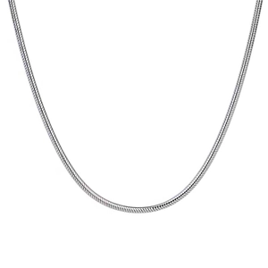 Minimalistische S925 Sterling Silber 1mm Schlangenkette in eleganter U-Form Anordnung