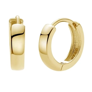 S925 sterling silver minimalist gold hoop earrings for men and women in high polish