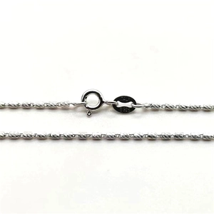 Collier en argent sterling S925 avec texture cylindrique taillée au diamant et fermoir