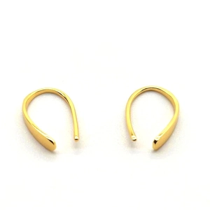 925 Sterling Silver Hook Earrings For Women Minimalist Geometric U-Shaped Polished Gold Silver Plated Earrings Jewelry Gift