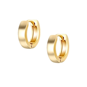 Minimalist S925 sterling silver hoop earrings with a polished gold finish for daily wear