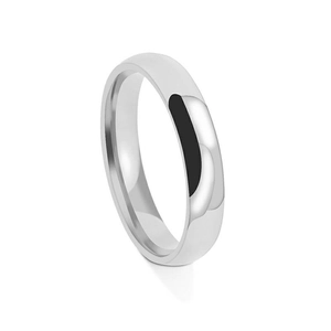 Minimalist S925 sterling silver polished round ring for women with high gloss finish