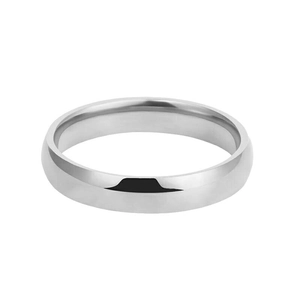 S925 sterling silver minimalist domed ring with a polished mirror finish for women