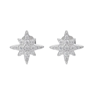 Orecchini a lobo minimalisti in argento sterling S925 con zirconi cubici brillanti