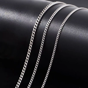 Collier Chaîne Gourmette en Argent Sterling 925 pour Hommes Hip Hop Minimaliste Géométrique Bijoux Cadeau