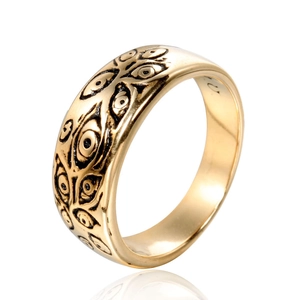 Vintage Titanium Steel Eye Ring For Men Women Gothic Punk All Seeing Eye Band Ring Retro Electroplated Jewelry Accessory