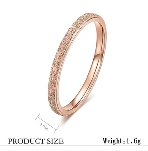 Minimalistischer Edelstahl Matt Bandring Für Damen Polierte Innenseite Glatter Fingerring Roségold Einfacher Modeschmuck Geschenk