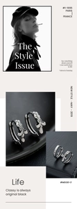 Macro shot of silver vintage cross-relief hoop earrings with artistic fashion layout