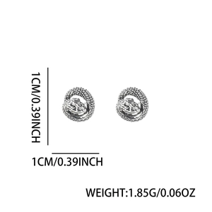 Vintage silver snake hoop earrings with detailed scales for men and women, 1cm diameter