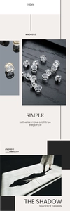Detailed view of silver and gold metal silicone earring backings in a collage layout
