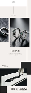 Detail of vintage snake earrings featuring silver weave texture and green gemstone