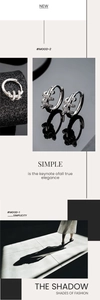 Detailed view of silver hoop earrings with micro-set zircon in a minimalist twisted design