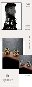 Collage artistique montrant des boucles d'oreilles vintage croix florale or et argent
