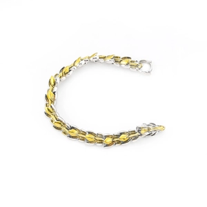 Gothic dragon scale bracelet in silver and gold metal finish with dragon head clasp