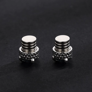 Silver magnetic ear cuff with industrial dragon claw texture and anti-slip thread design