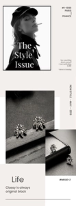 Detailed macro view of vintage silver maple leaf earrings with radial texture and dark finish