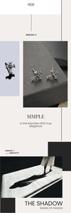 Macro shot of vintage silver cross stud earrings with industrial punk aesthetic finish