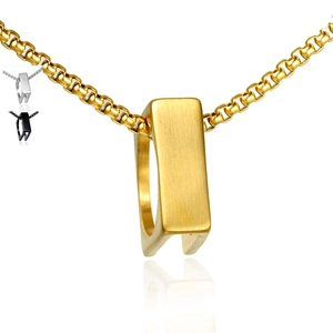 Minimalist geometric spiral pendant necklace in gold silver and black brushed steel