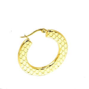 18K Gold Plated Stainless Steel Star Pattern Hoop Earrings For Women Fashion Geometric Round Huggie Earrings Jewelry